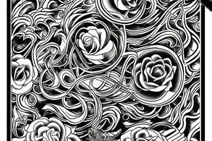 ornemental tattoo, full back tattoo,
bold lines tattoo idea