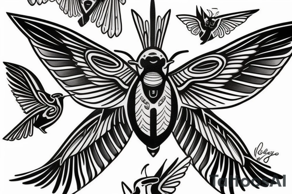 colibri, traditional tattoo tattoo idea