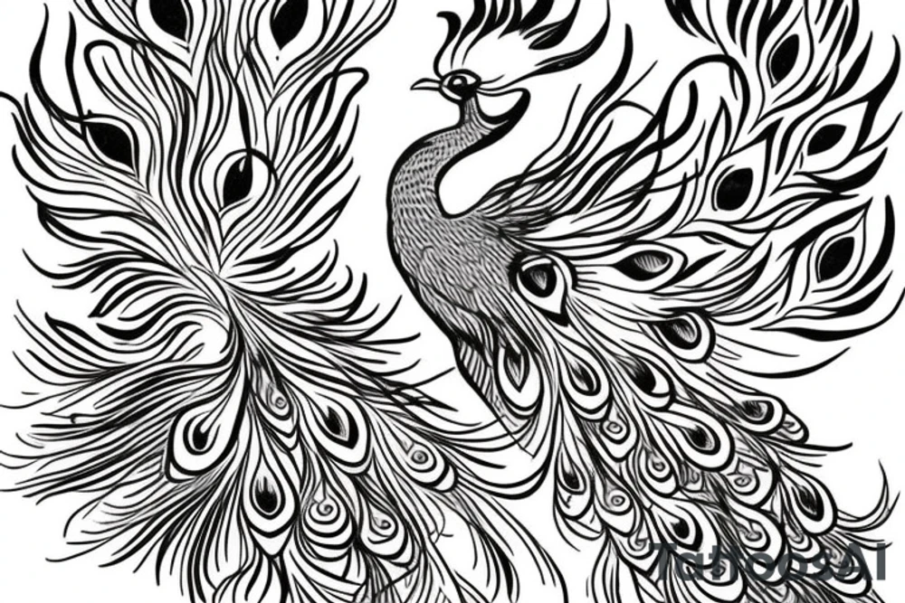 peacock tattoo idea