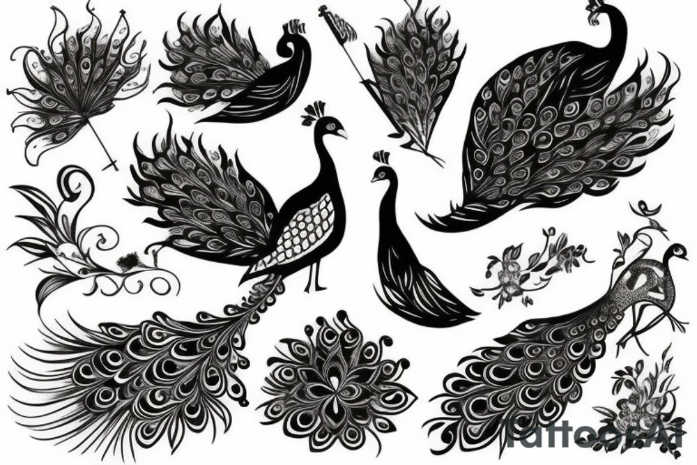 peacock tattoo idea