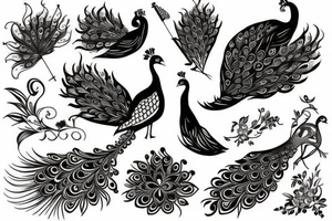 peacock tattoo idea