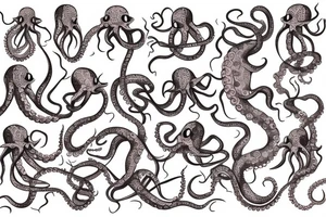 octopus with a bottle tattoo idea