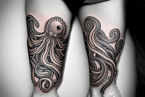 octopus with a bottle tattoo idea