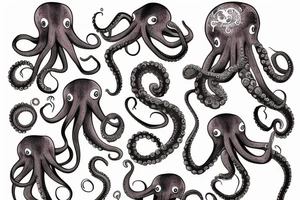 octopus hugs a bottle tattoo idea