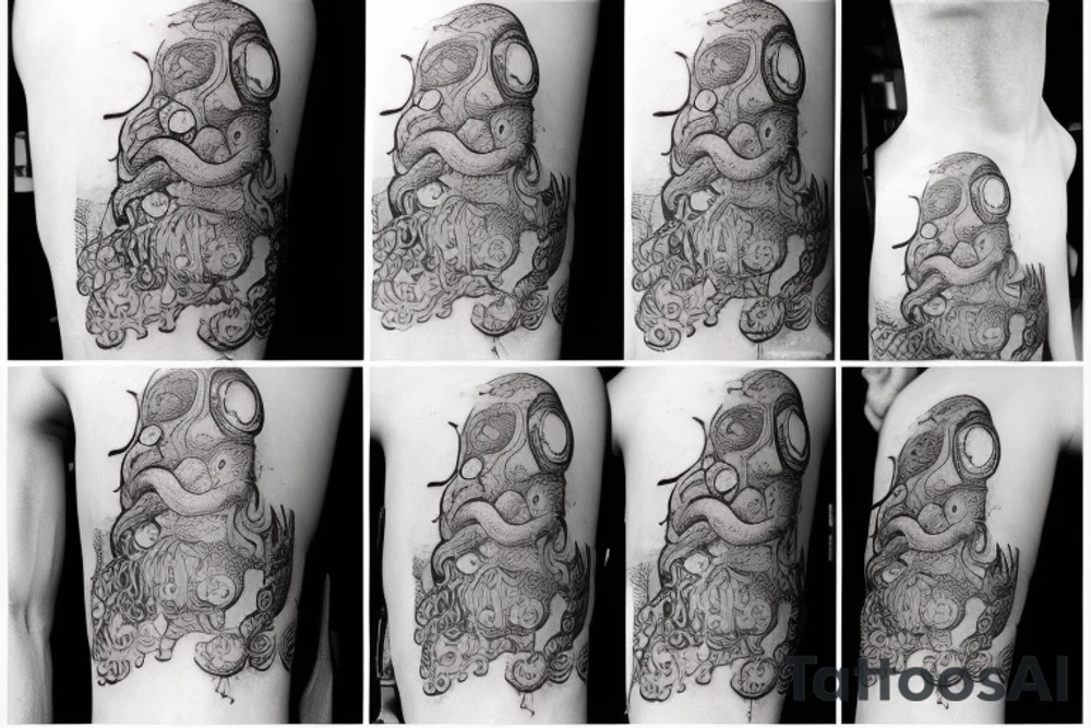 octopus on hand tattoo idea