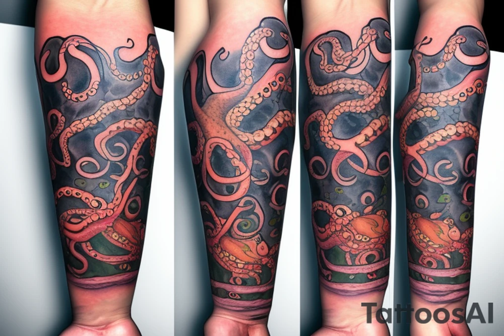 octopus on wrist tattoo idea