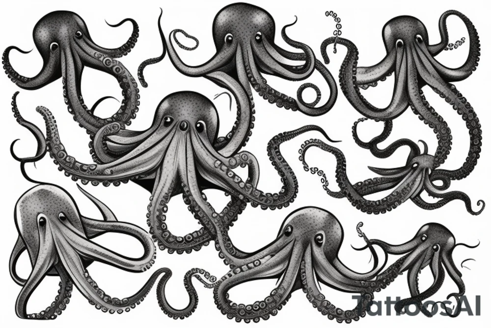 octopus on the back of the hand tattoo idea