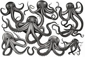 octopus on the back of the hand tattoo idea