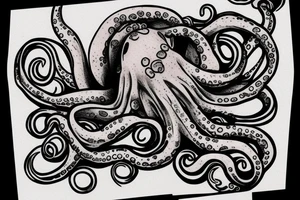 octopus on the back of the hand tattoo idea