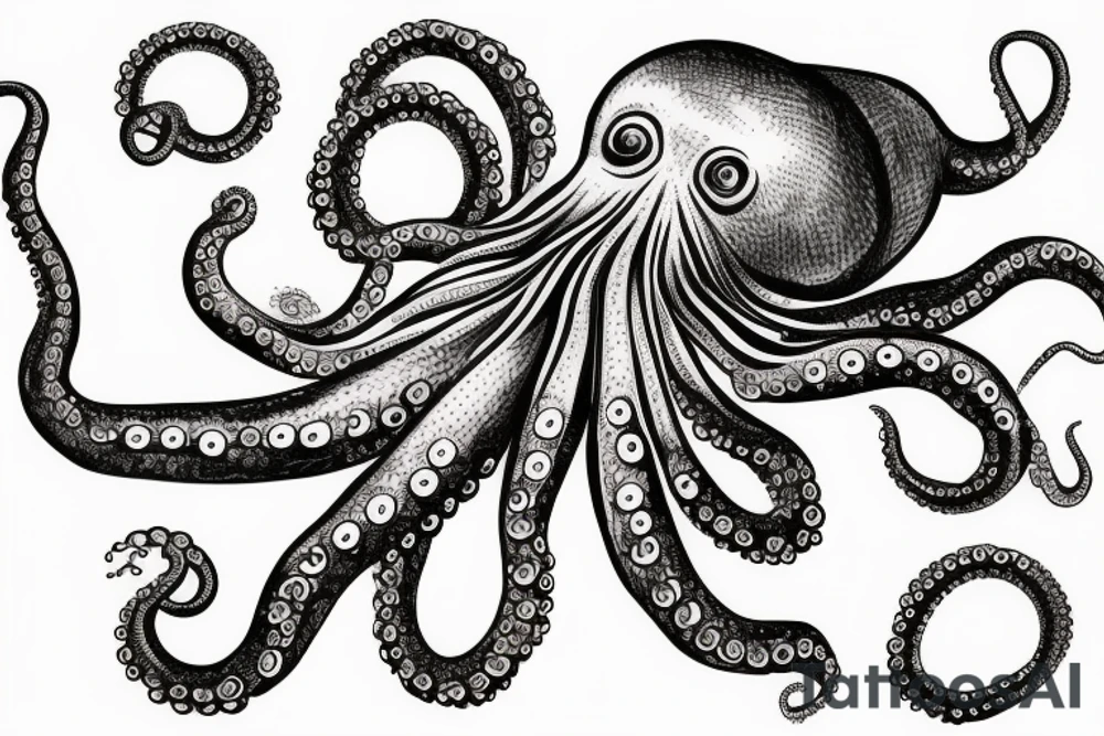 octopus on the back of the hand tattoo idea