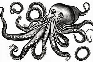 octopus on the back of the hand tattoo idea