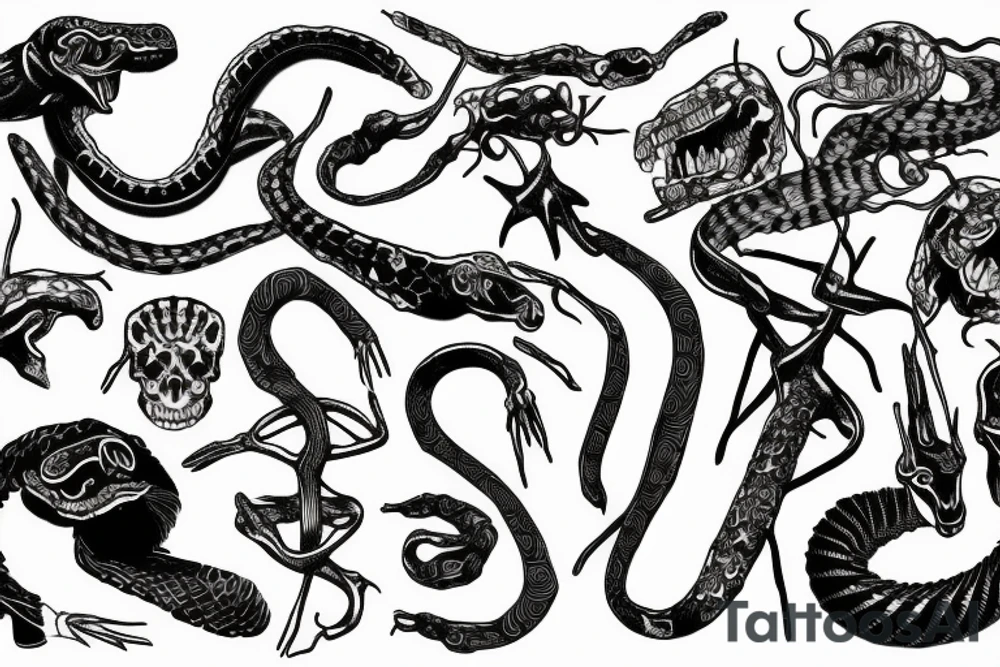 snake bones tattoo idea