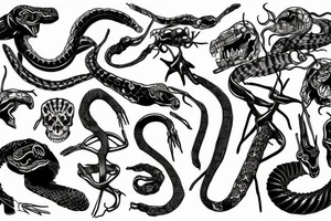 snake bones tattoo idea