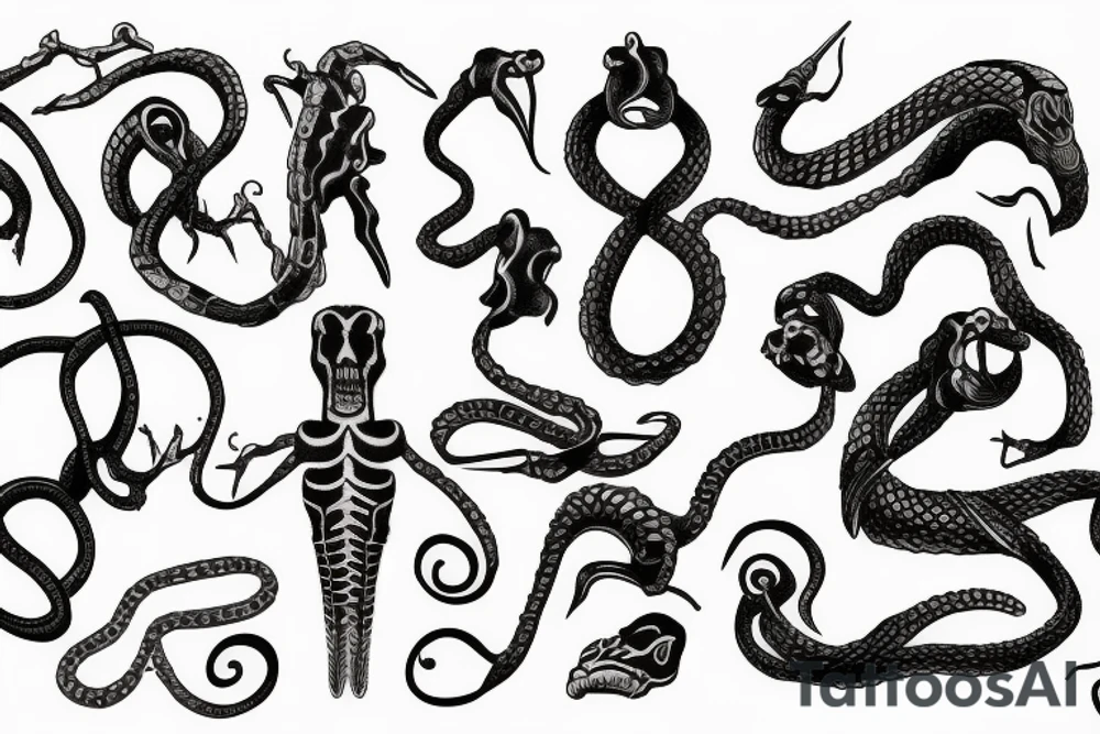 snake bones tattoo idea
