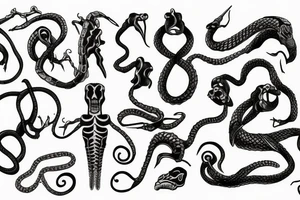 snake bones tattoo idea