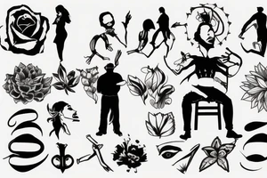 Man in field looking at starts tattoo idea