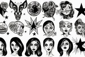 Stars and planets tattoo idea