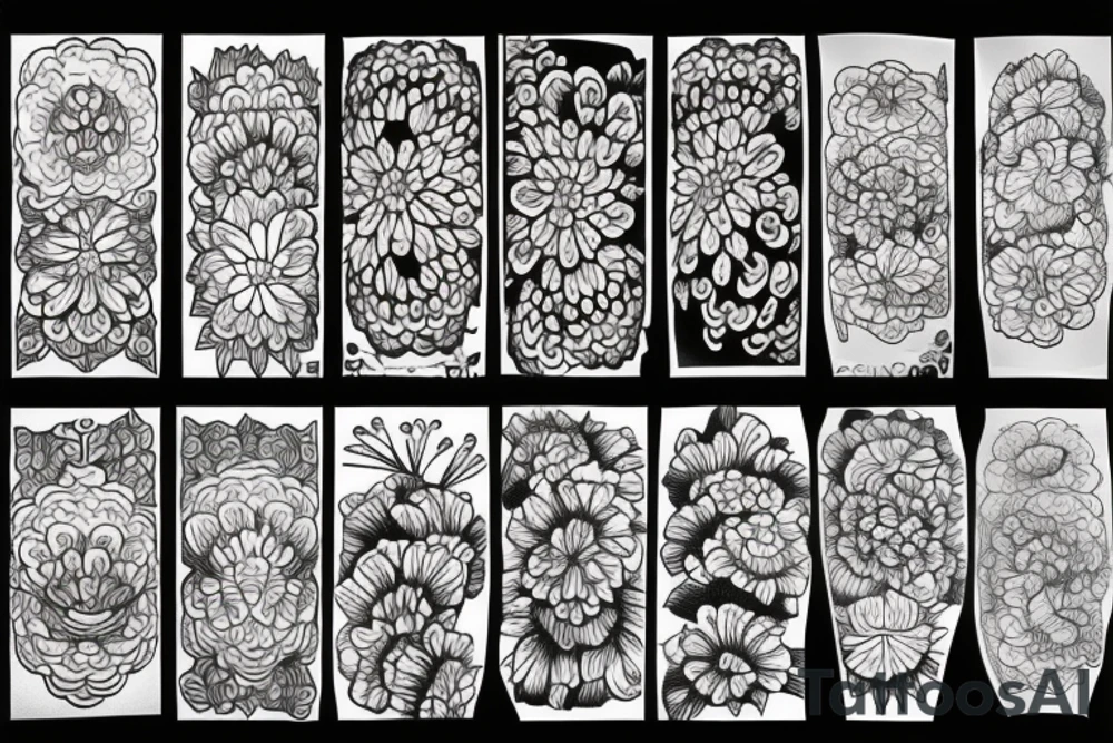 carnation Flower, japanese cloud, mandala, tattoo idea
