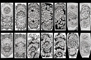 carnation Flower, japanese cloud, mandala, tattoo idea