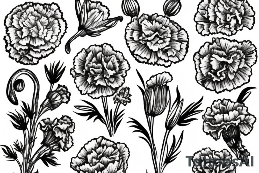 carnation Flower tattoo idea