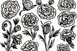 carnation Flower tattoo idea