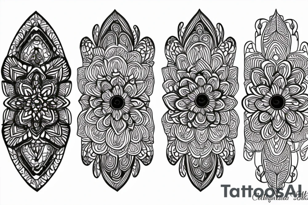 mandala / carnation flower tattoo idea