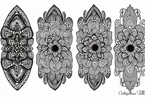 mandala / carnation flower tattoo idea
