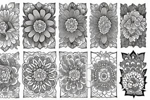 mandala / carnation flower tattoo idea
