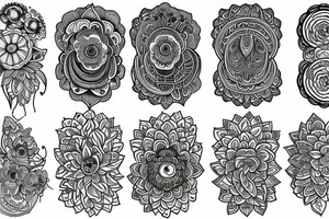 mandala / carnation flower tattoo idea