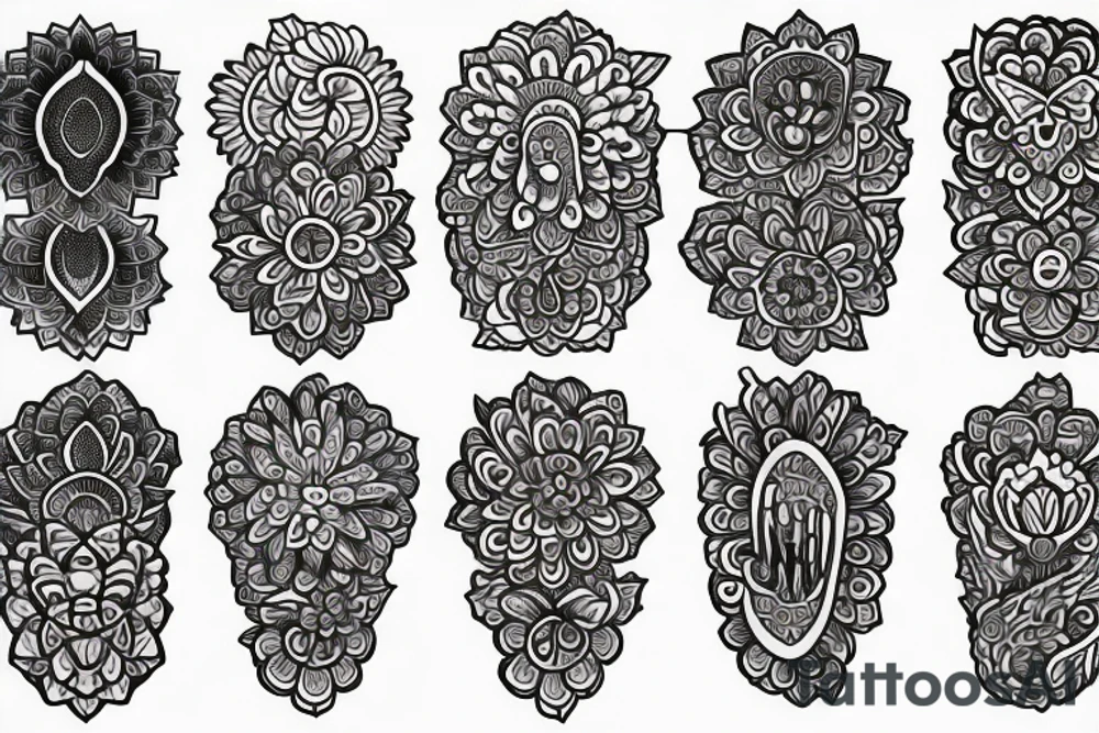 mandala / carnation flower tattoo idea