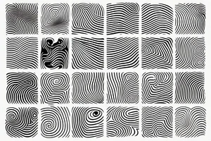 Abstract minimalistic forms shaped like ocean/waves and music oscillations tattoo idea