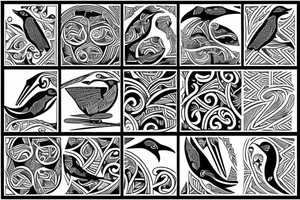 Soaring bird filled in with traditional Cook-island & Maori patterns tattoo idea