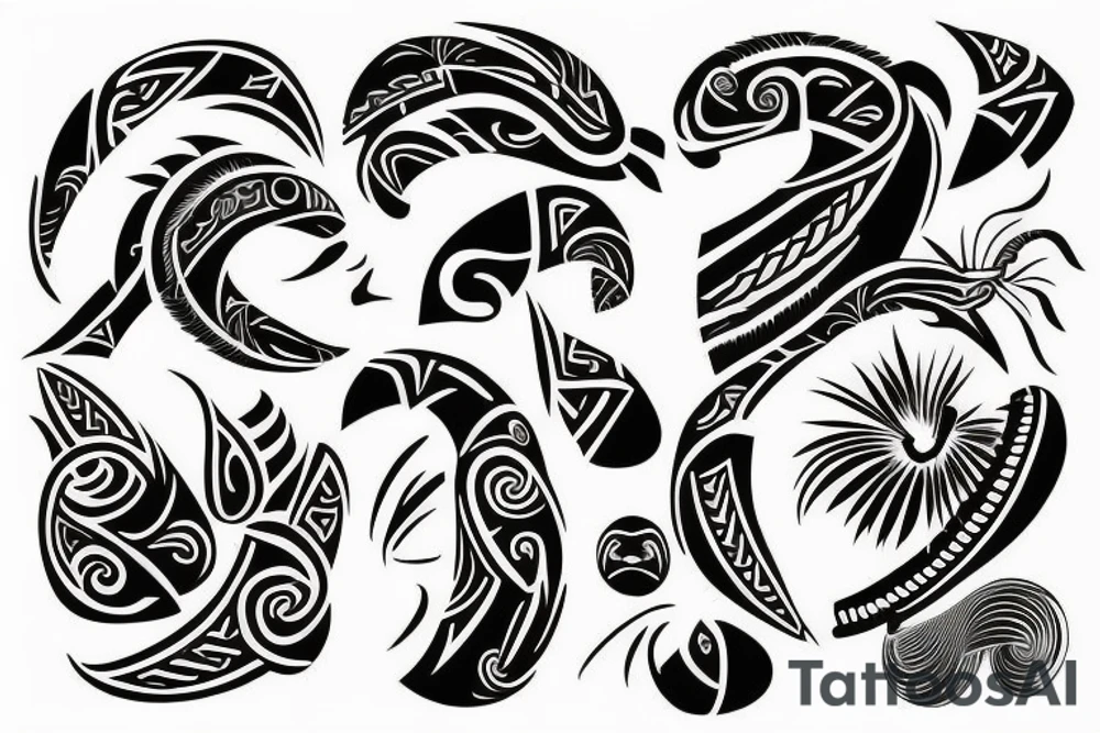 cook-island maori traditional design tattoo idea