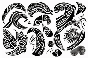 cook-island maori traditional design tattoo idea
