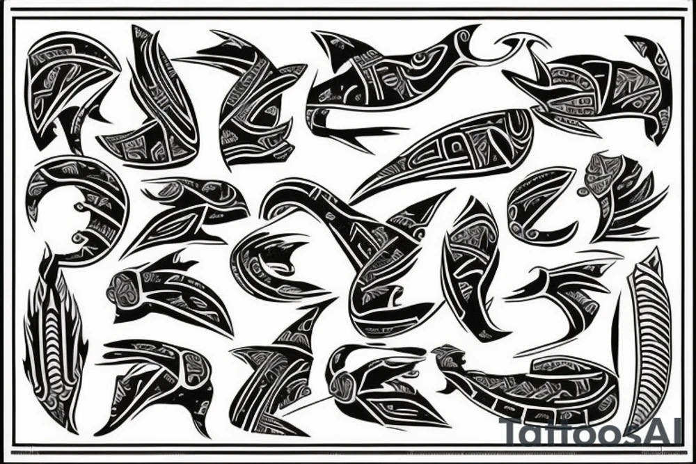 cook-island maori traditional design tattoo idea