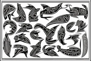 cook-island maori traditional design tattoo idea