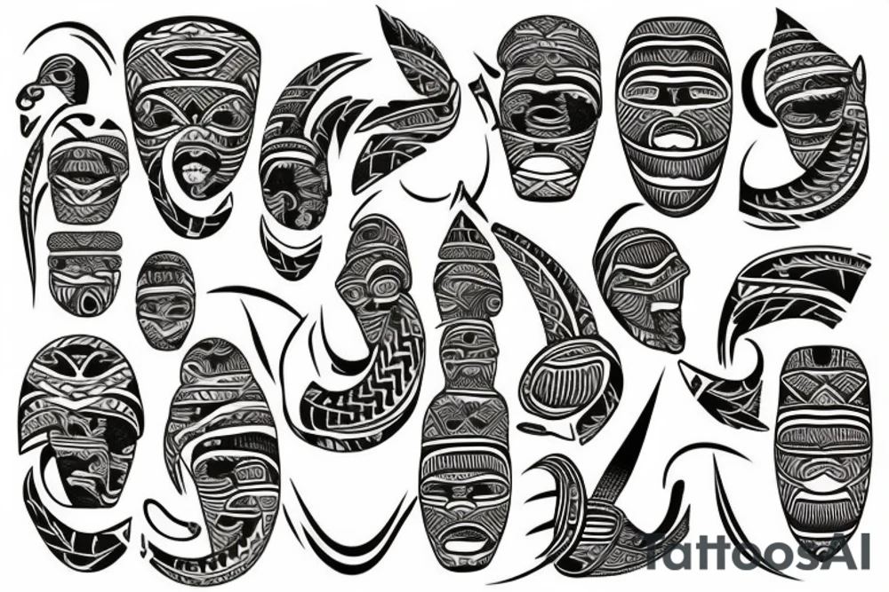 cook-island maori traditional patterens tattoo idea