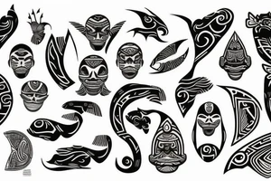 cook-island maori traditional patterens tattoo idea