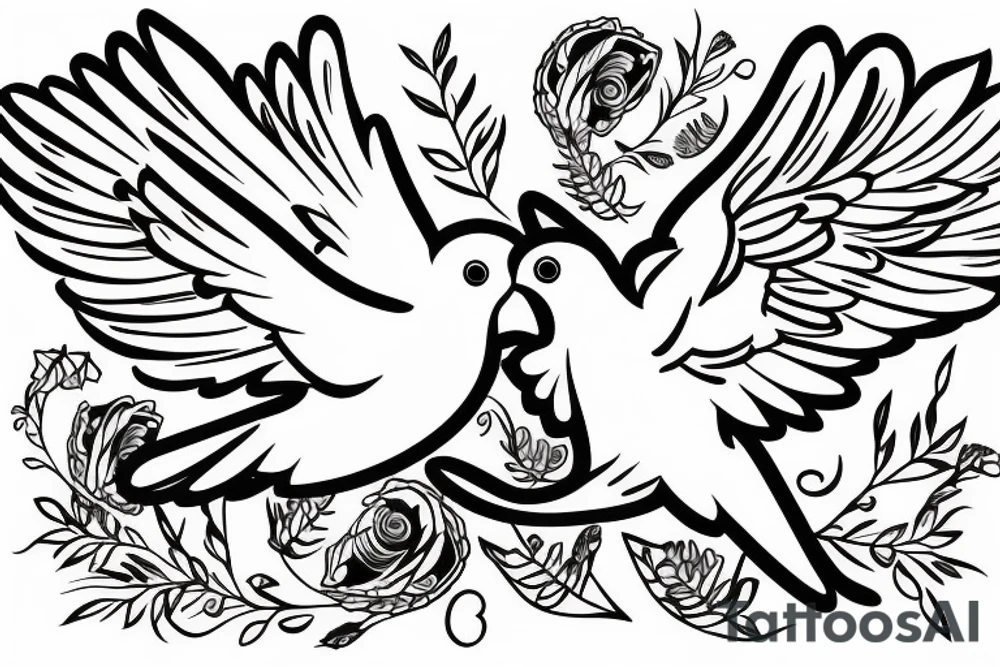 a Dove taking off tattoo idea