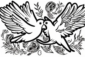 a Dove taking off tattoo idea