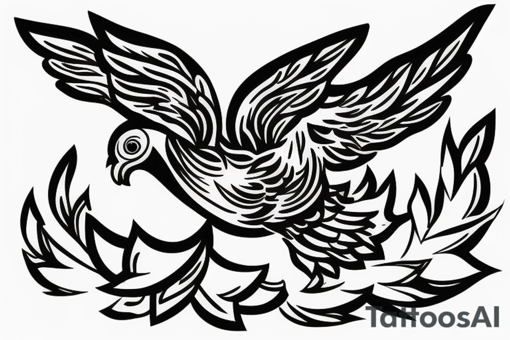 a Dove taking off tattoo idea