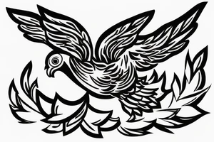 a Dove taking off tattoo idea
