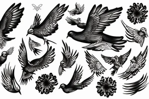 Dove flying off tattoo idea