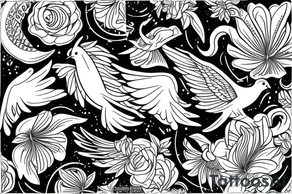 Dove flying off tattoo idea