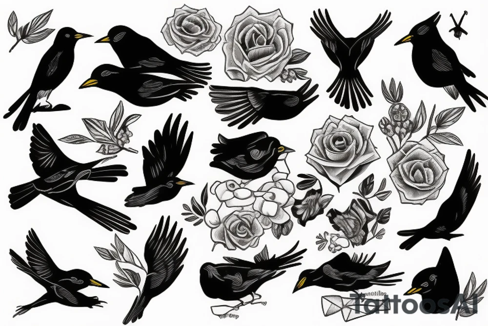 blackbird tattoo idea