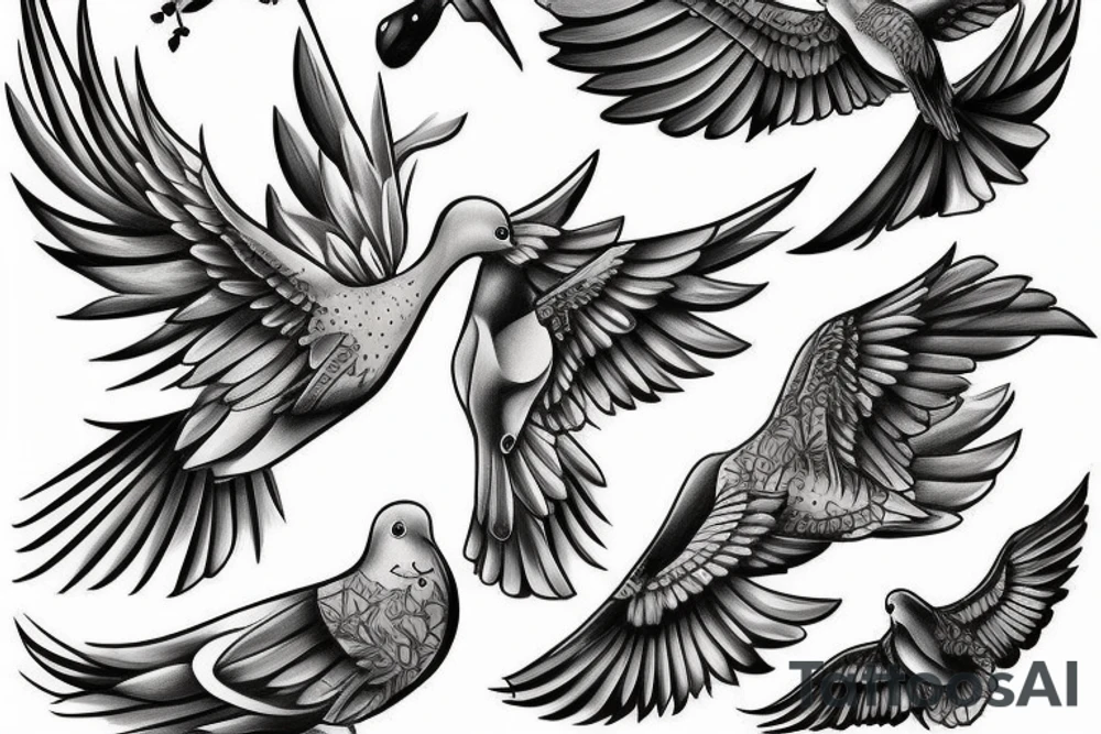 A Dove flying tattoo idea