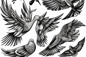 A Dove flying tattoo idea