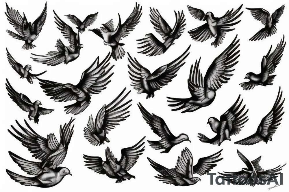 A Dove flying tattoo idea