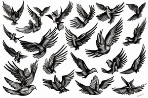 A Dove flying tattoo idea