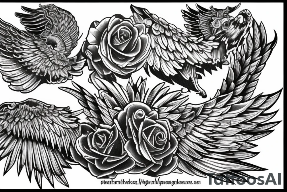 Angel wing tattoo idea